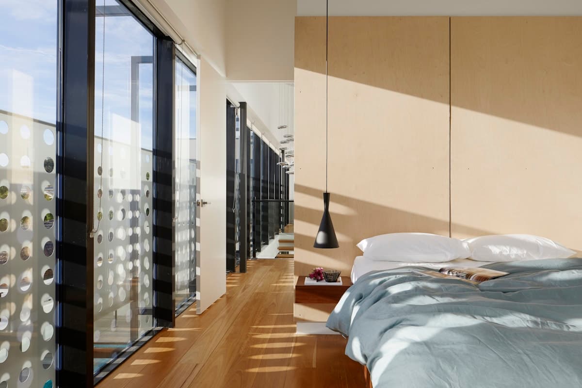 Calm apartment interior in warm neutral tones