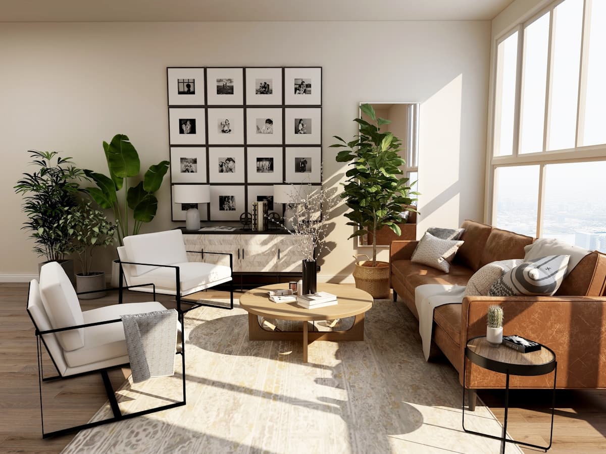 Contemporary bedroom with neutral finishes